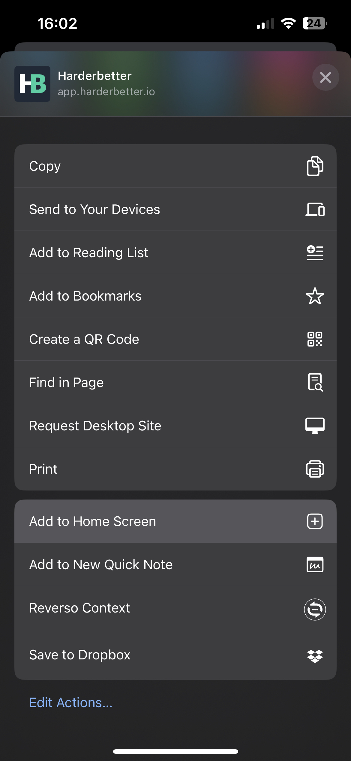 Installation de l'application sur iOS